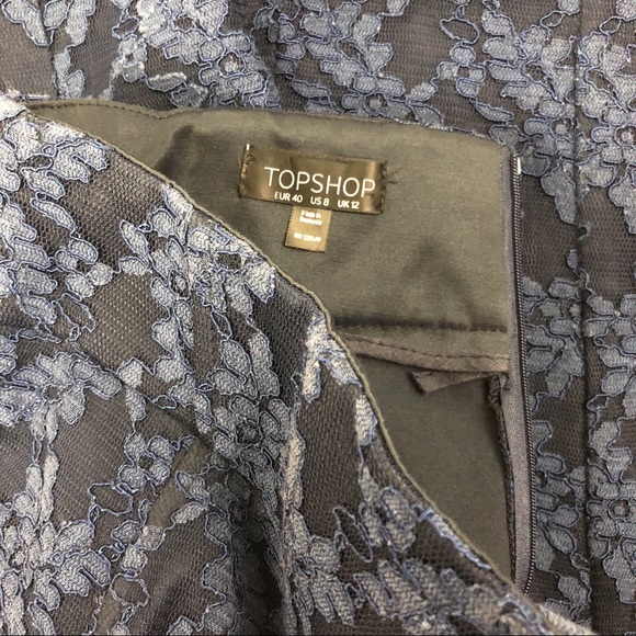 TOPSHOP Lace Pencil Skirt with Boning at Hips - Picture 7 of 7